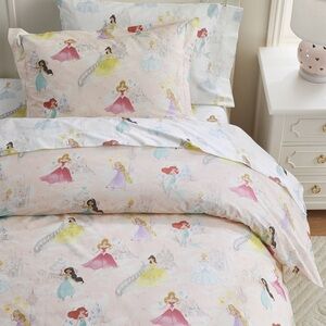 Pottery Barn Kids Disney Princess Castles Organic Duvet Cover Twin set